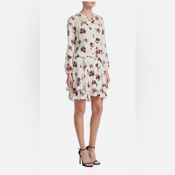 $575 NWOT A.L.C. Rori 100% Silk Drop Waist Dress Size 2 H1 - Picture 1 of 9